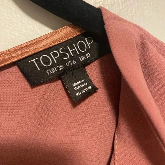 TOPSHOP | Princess Polly Dusty Rose Pink Romper with Flare Sleeve - Size 6 - Picture 9 of 9